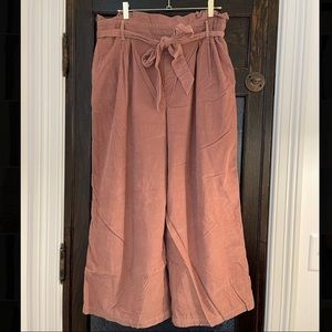 American Eagle High Waisted Belted Wide Leg Pant